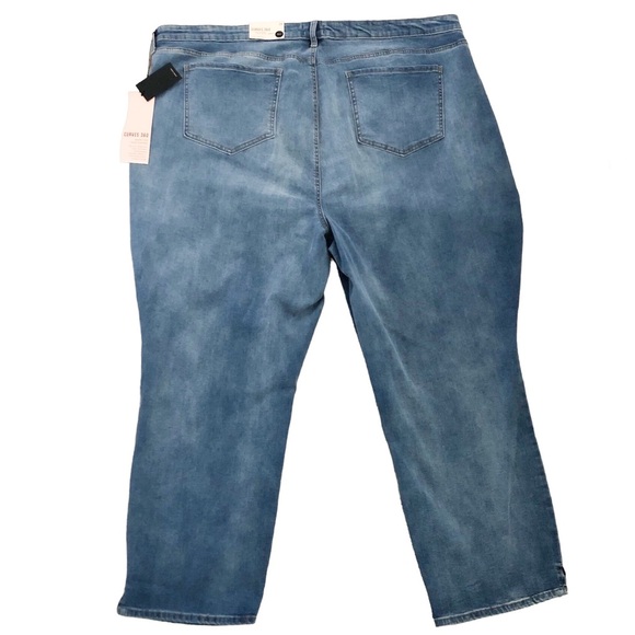 NYDJ Slim Straight Ankle Jeans Curves 360 Biscayne Light Wash Plus Size 28 NWT - Picture 11 of 12